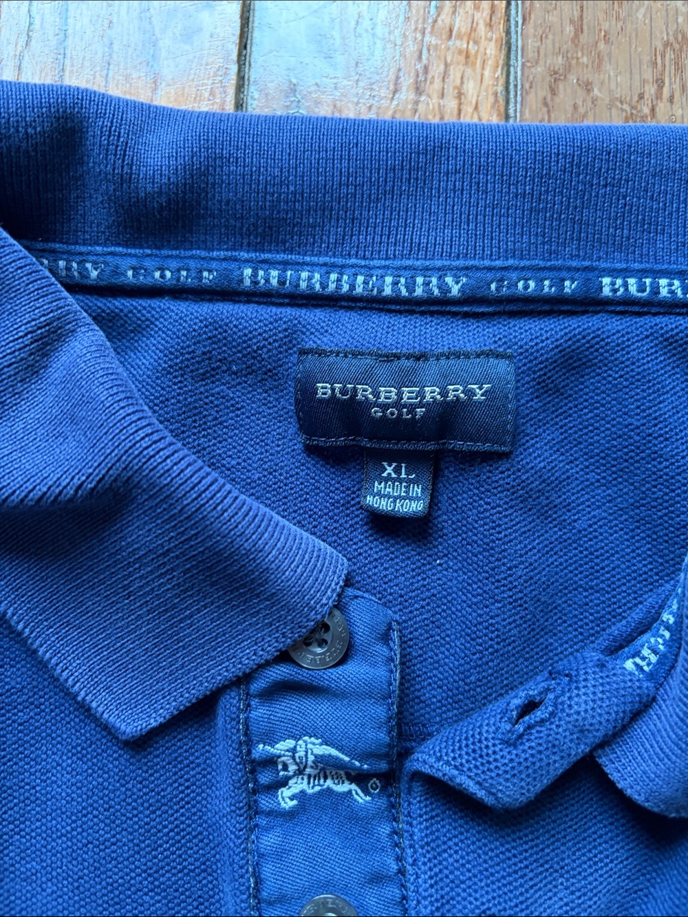 Burberry Men's Navy Blue Polo Shirt - Picture 4 of 8
